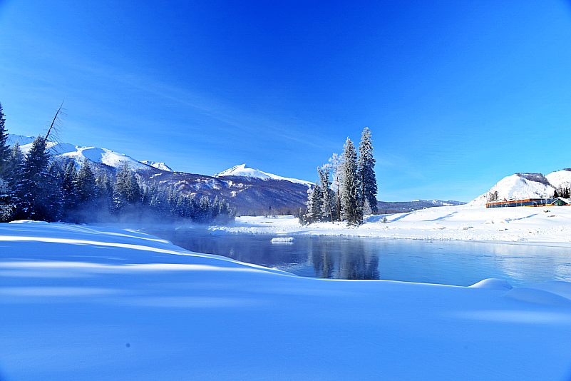 中国十大人间仙境9、绝妙空灵，雪中童话的素裹千里冰封雪景--喀纳斯