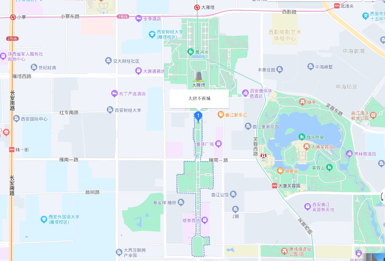 大唐不夜城在西安哪里？西安大唐不夜城位置地图