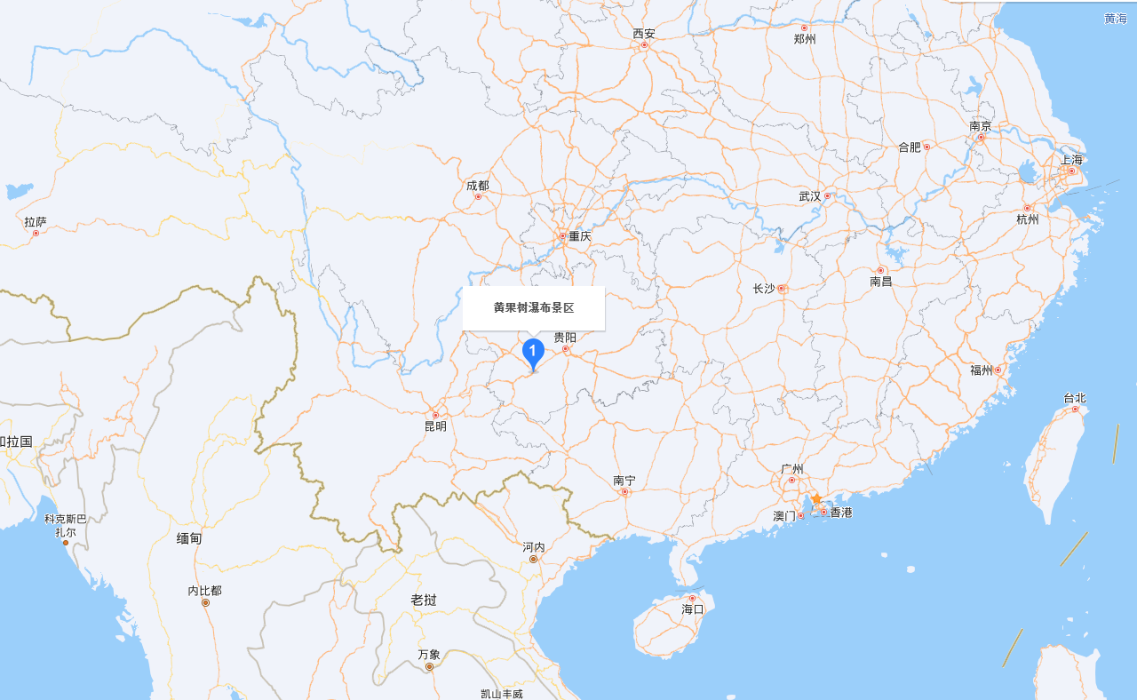 黄果树瀑布在贵州哪里？黄果树瀑布位置地图