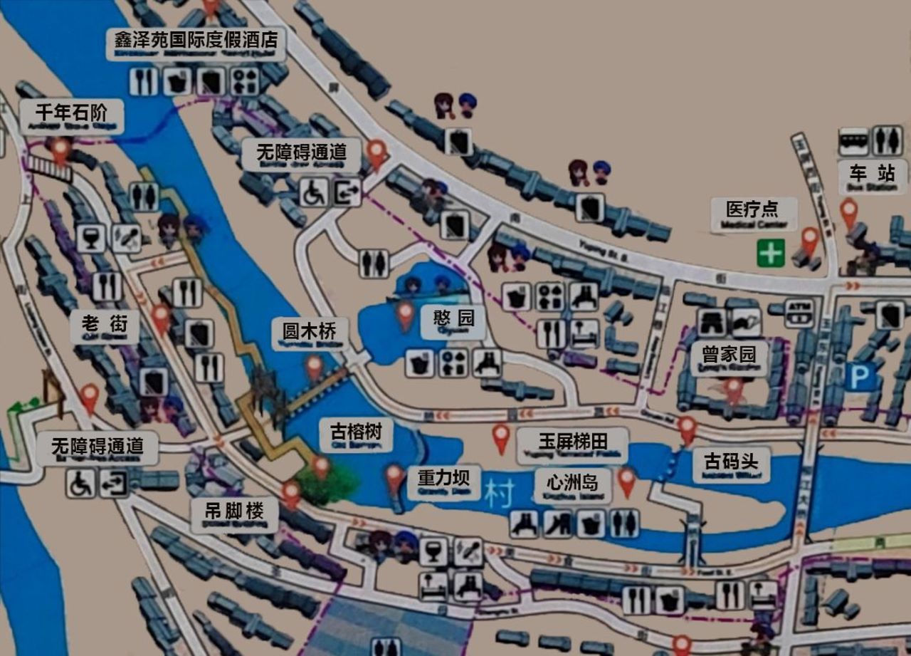 洪雅柳江古镇旅游攻略游览图