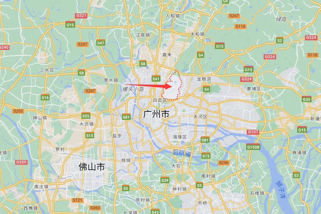 白云山在哪里？白云山在哪个省哪个市？广州白云山的位置地图