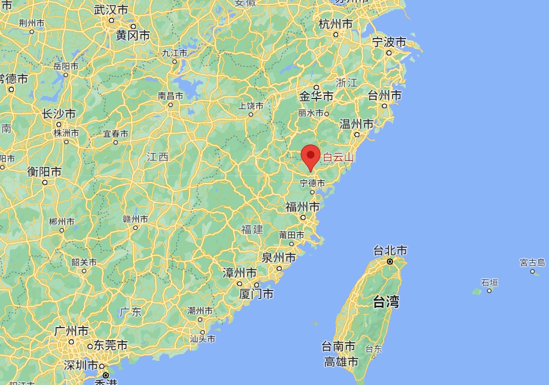 白云山在哪里？白云山在哪个省哪个市？福安白云山的位置地图
