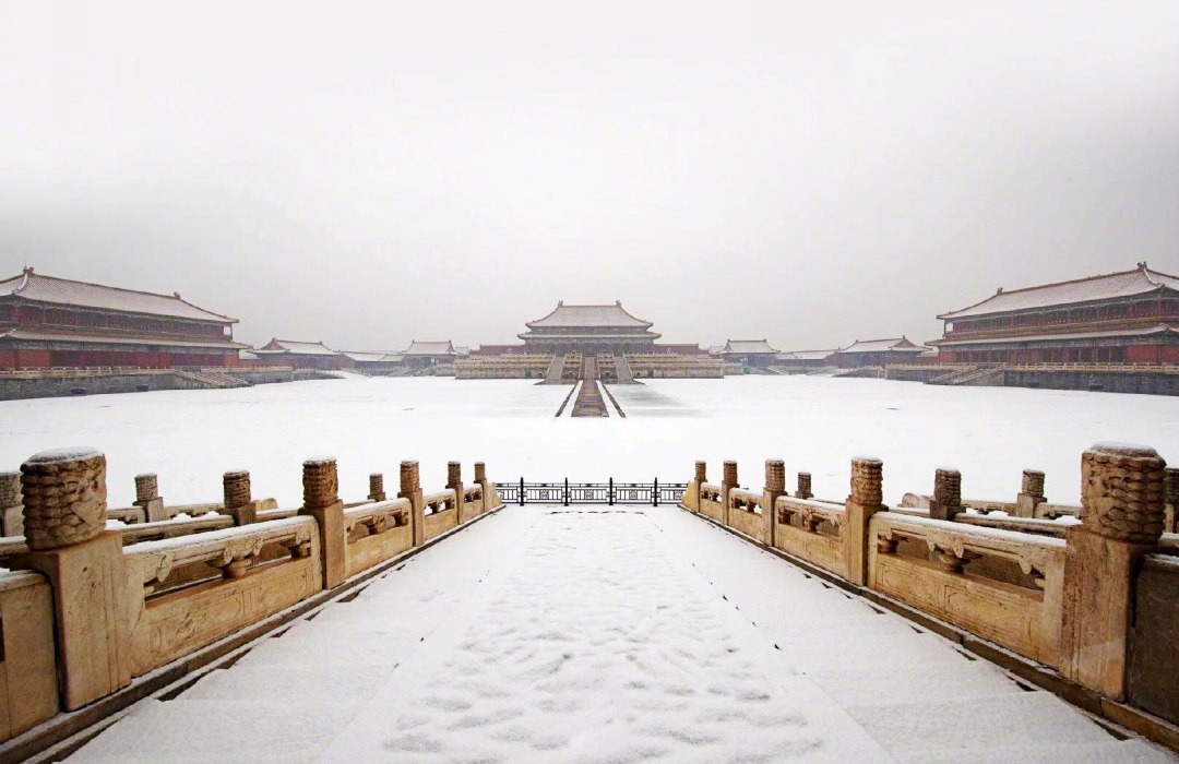 北京故宫雪景图1