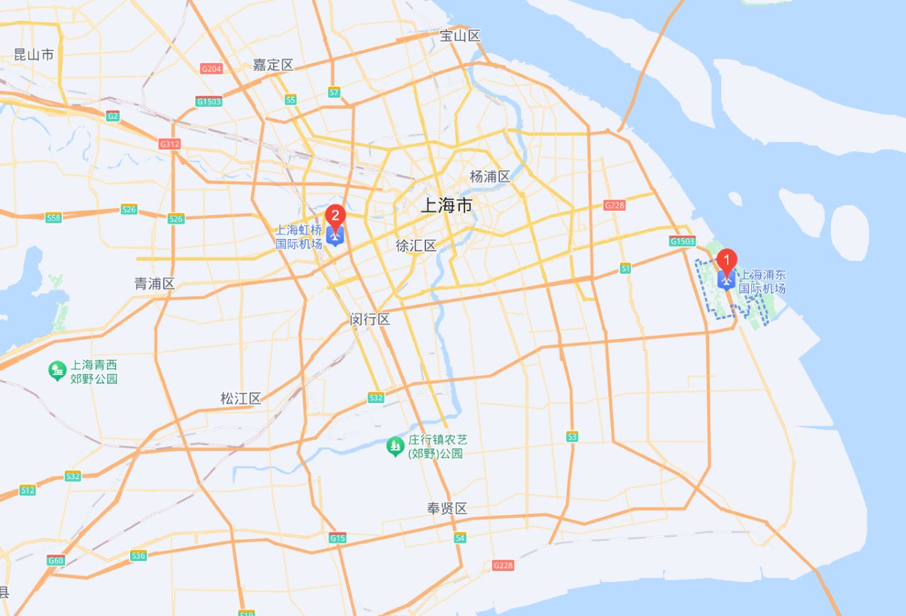 上海机场在哪里？上海两大机场位置地图